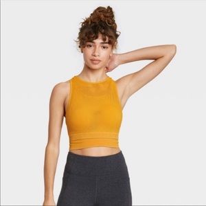 Joy lab high-neck double layer seamless bra / top
